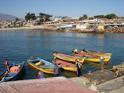 Artisanale baai van vissers San Pedro