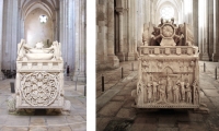 Túmulos de d. Pedro i e de Inês de Castro ( Mosteiro de Alcobaça)